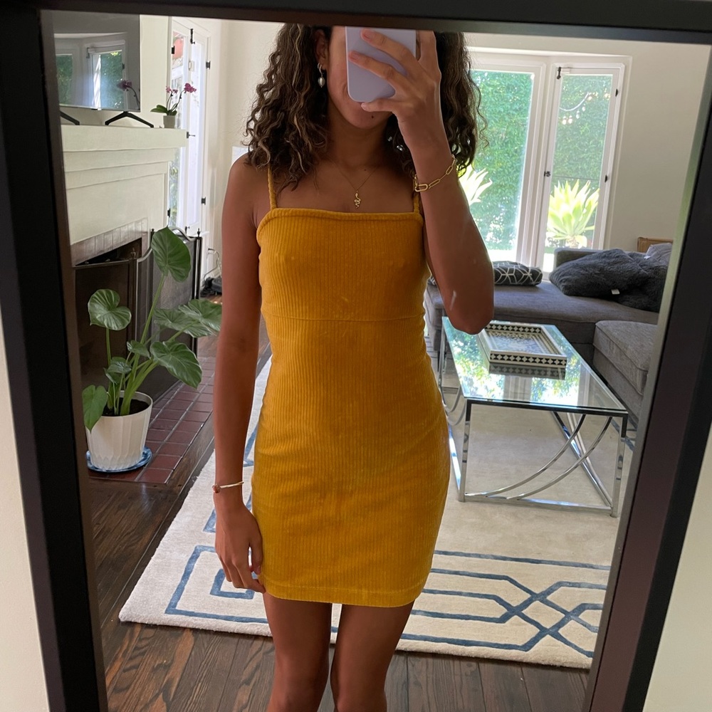 Wild Fable yellow bodycon dress